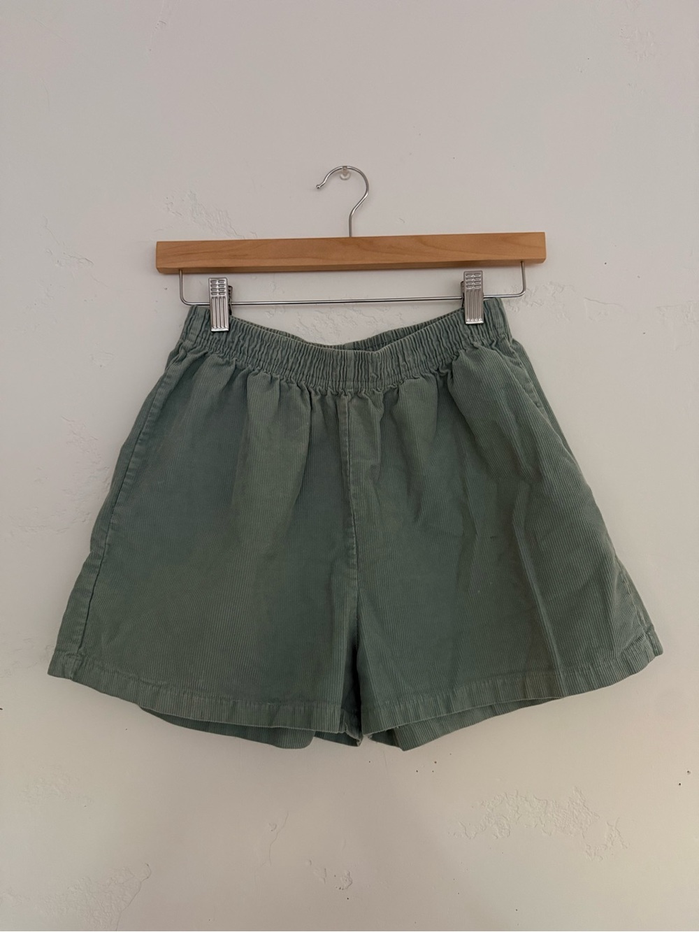 Vintage UO Urban Renewal Sage Green Corduroy  Shorts